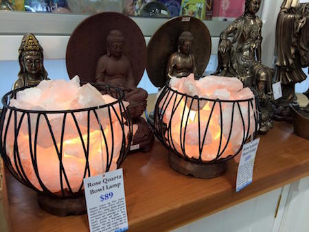 Rose quartz lamps